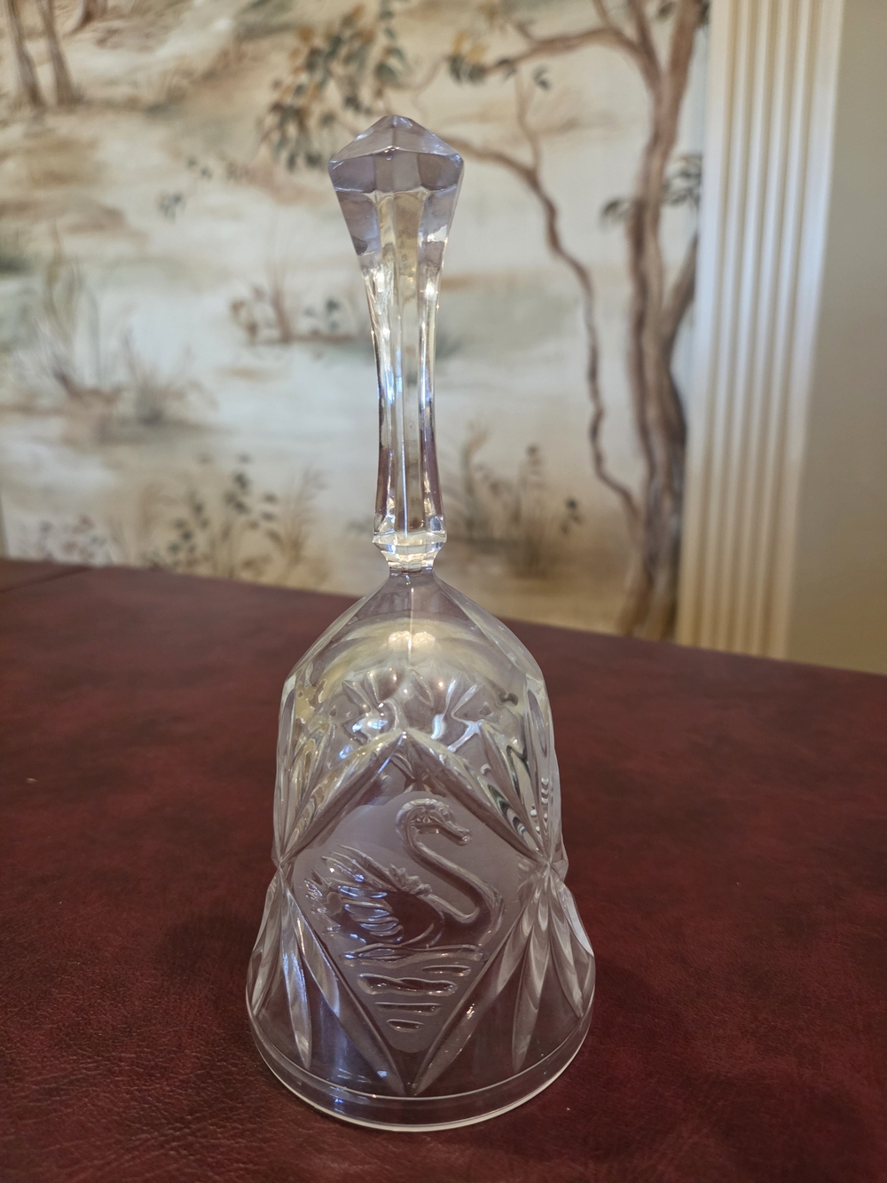 Vintage Crystal Swan Decorative Bell